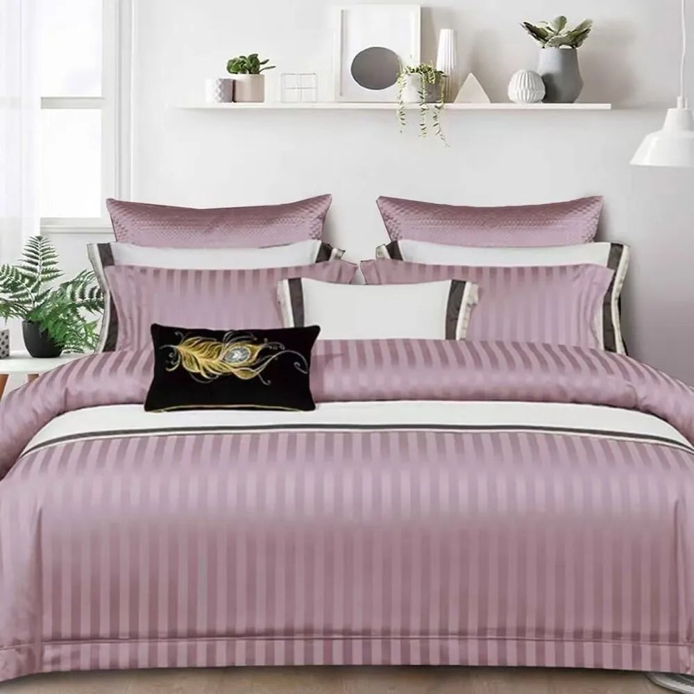 Szatén ágynemű KRELA PINK 3 részes 140x200 cm