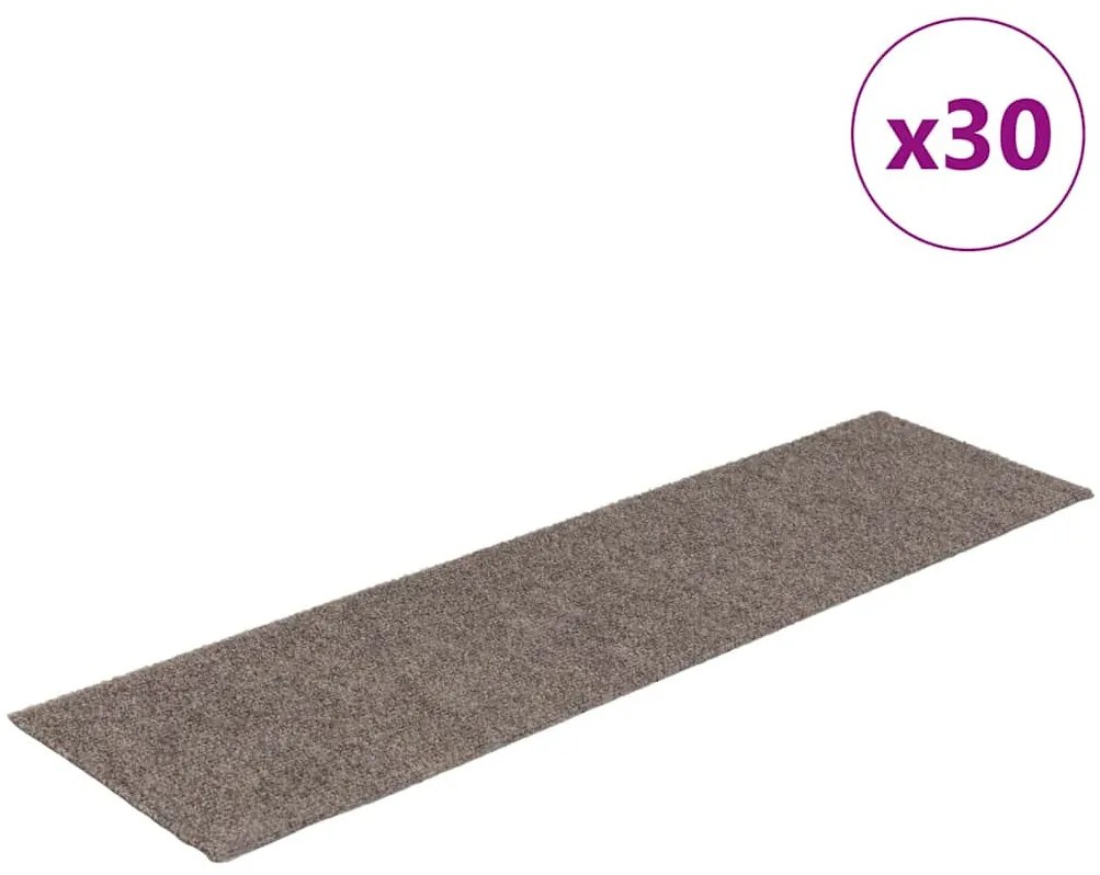 30 db krémszínű lépcsőszőnyeg öntapadós téglalap alakú 76x20 cm