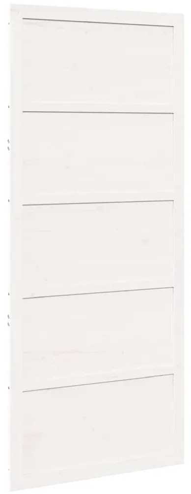 Pajtaajtó Fehér 100 x 208 cm Tömör fenyőfa