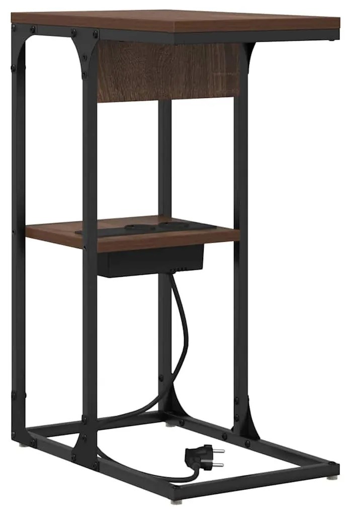 Éjjeli asztal Barna tölgy 41.5 x 26 x 60.5 cm Faanyag