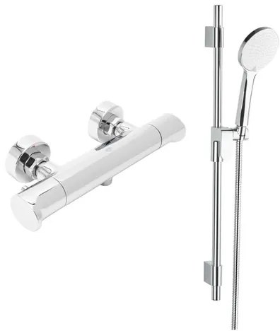 Zuhany csaptelep SAT Dark zuhanyszettel együtt 150 mm króm SATBSDA268CRSET1