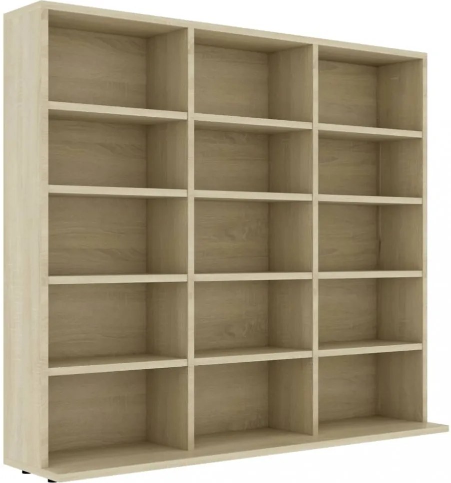 sonoma tölgy szerelt fa CD-tartó szekrény 100x23x89,5 cm