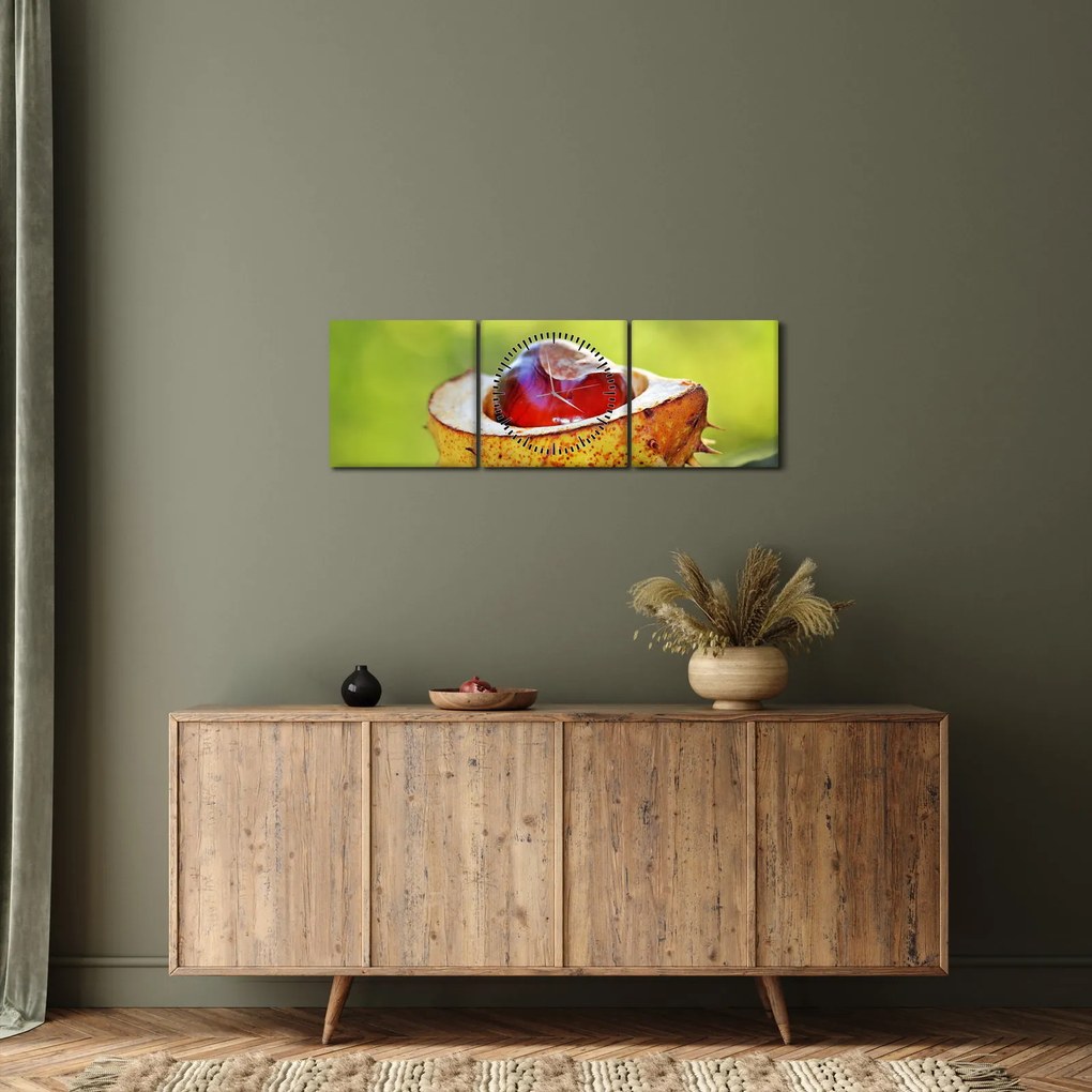 Gesztenye képe (órával) (90x30 cm)