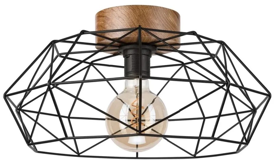 Brilagi - Mennyezeti lámpa WOODY BASKET 1xE27/60W/230V tölgy-dió