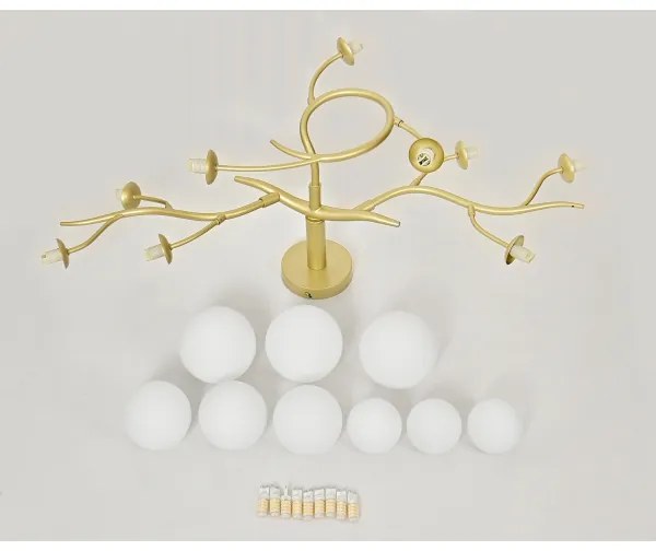 Brilagi - LED Felületre szerelhető csillár MISTEL 9xG9/3W/230V arany/fehér