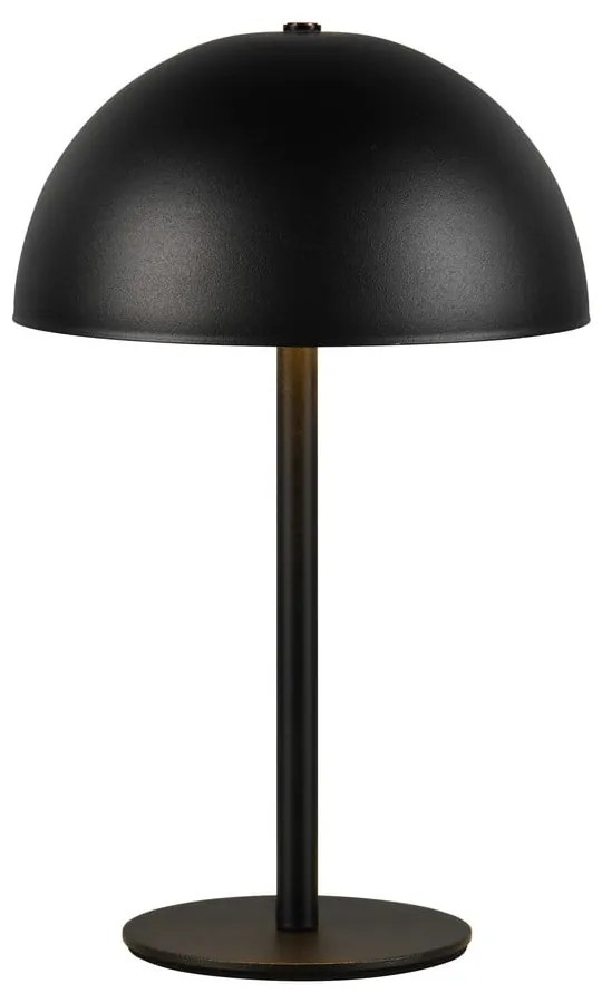 Matt fekete LED asztali lámpa fém búrával (magasság 21 cm) Munoz – Reality