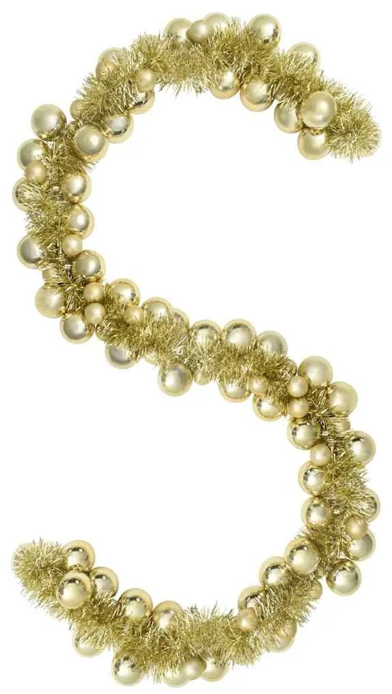 Karácsonyi gömb girland Arany 186 cm Polisztirol