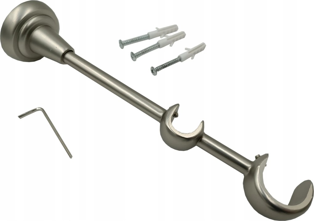 Dupla Konzol fi25+16mm fém Függönykarnis Szatén