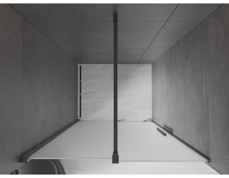 Mexen Velar, tolózuhanyajtó 100 cm-es nyitáshoz, 8 mm-es mattüveg, polírozott grafit, 871-100-000-31-95