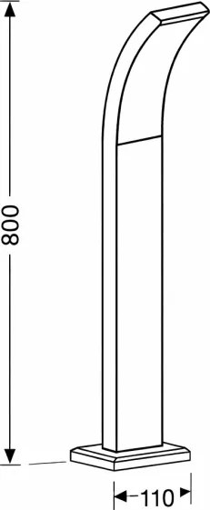 Brilagi - LED Kültéri lámpa ARCELO LED/9W/230V 80 cm IP44