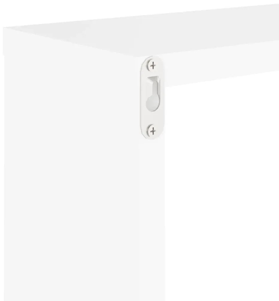 2 db fehér fali kockapolc 30 x 15 x 30 cm