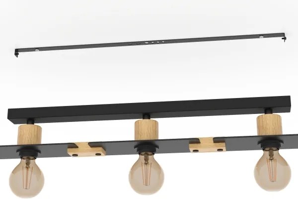 Eglo 43751 - Mennyezeti lámpa BRAMERTON 3xE27/40W/230V