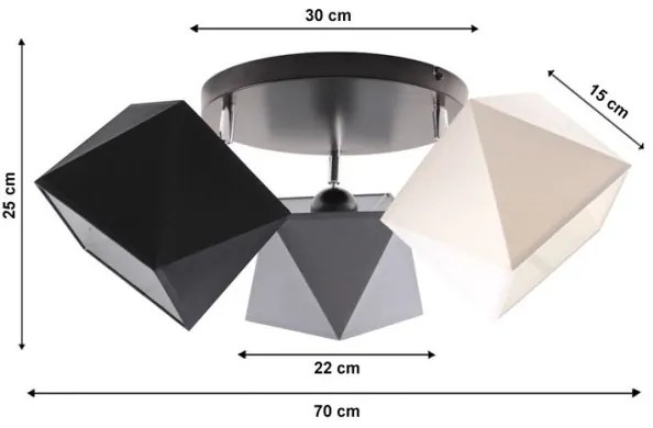Csillár DIAMENT 3xE27/60W/230V