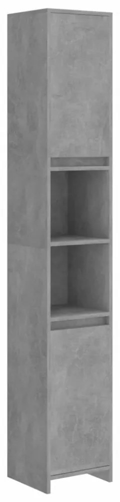 betonszürke szerelt fa fürdőszobaszekrény 30 x 30 x 183,5 cm