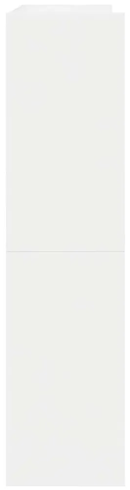 fehér szerelt fa cipőtároló szekrény 80x25x62 cm