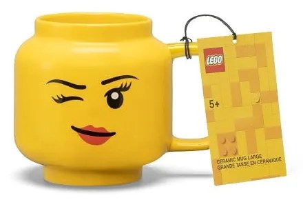 Sárga kerámia gyerek bögre 530 ml Head – LEGO®