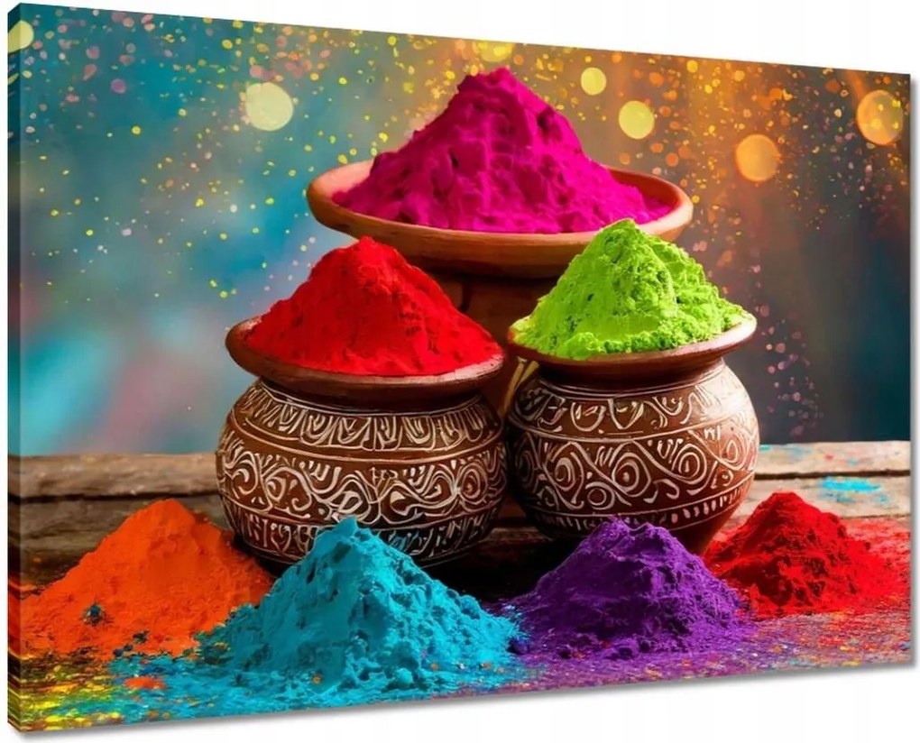 Vászonkép 70x50 Színek fesztiválja Színes porok