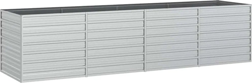 vidaXL ezüstszínű horganyzott acél kerti magaságyás 320 x 80 x 77 cm