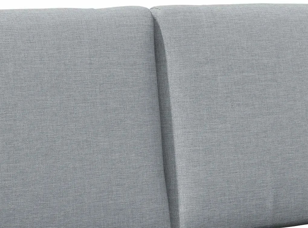 Kárpitozott fejtámla Világosszürke 140 cm Tömör fenyőfa