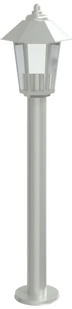 ezüstszínű rozsdamentes acél kültéri állólámpa 80 cm