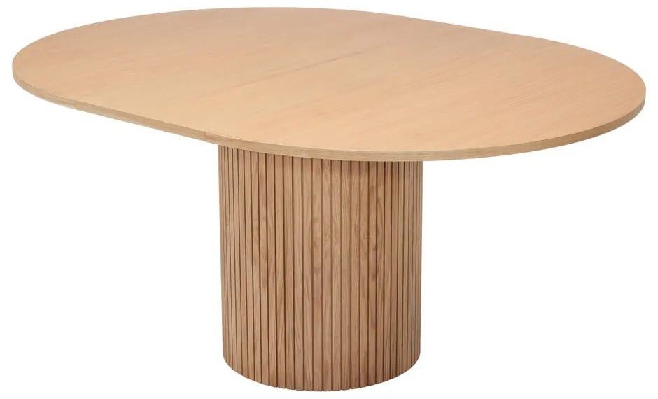 Kerek bővíthető étkezőasztal tölgyfa dekorral ø 115 cm Malaga – Bonami Selection