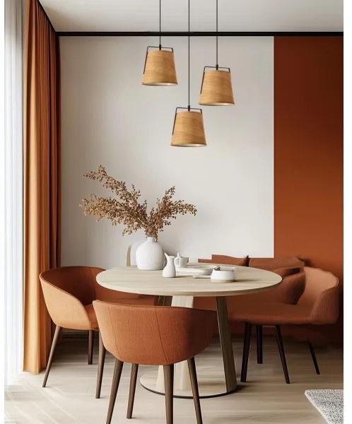 Csillár zsinóron MILBURY 1xE27/40W/230V barna