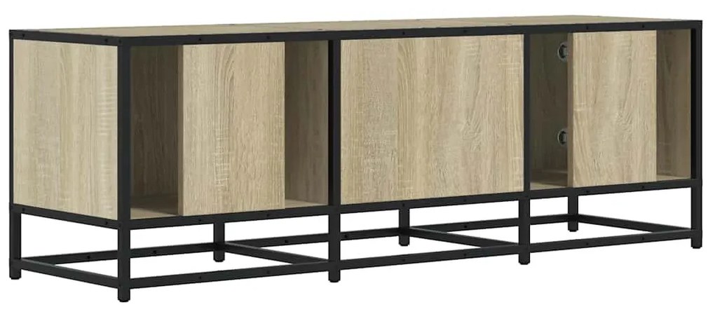 sonoma tölgy színű szerelt fa és fém TV-szekrény 120x35x41 cm
