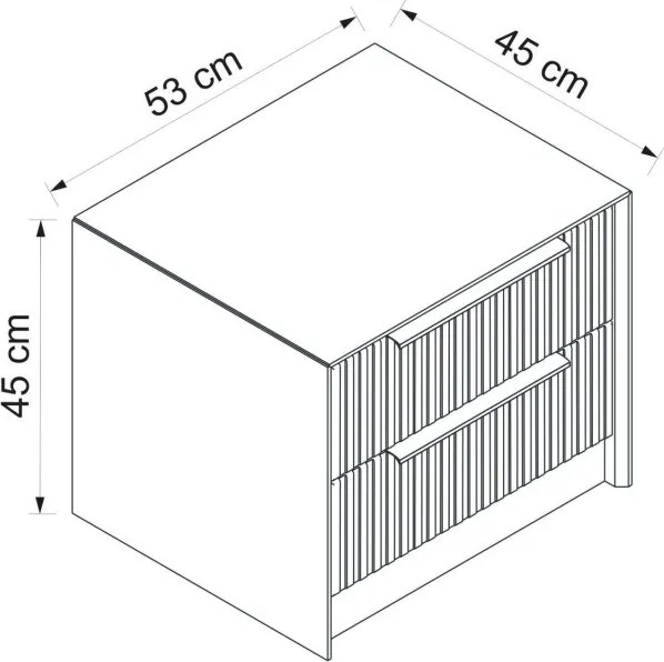 Kale Luxe - 7938 éjjeliszekrény
