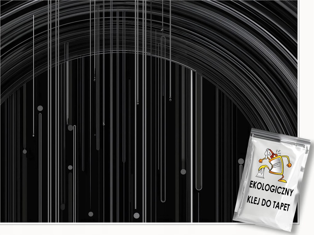 Fotótapéta Absztrakt Fekete Fehér Hálószoba Nappali Tapéta Flizelina 200x140