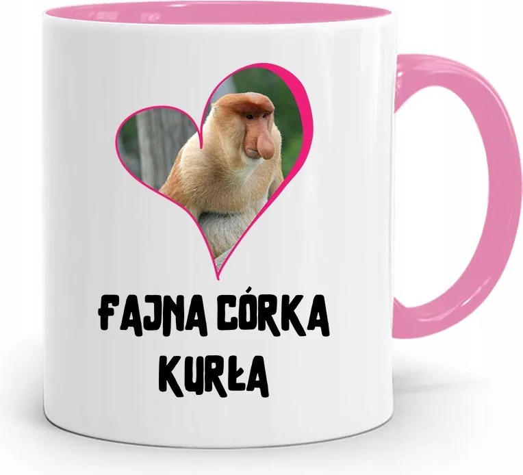 Rózsaszín Bögre Ajándék Lányának Hűvös Lánya Tyúk nyomott mintával