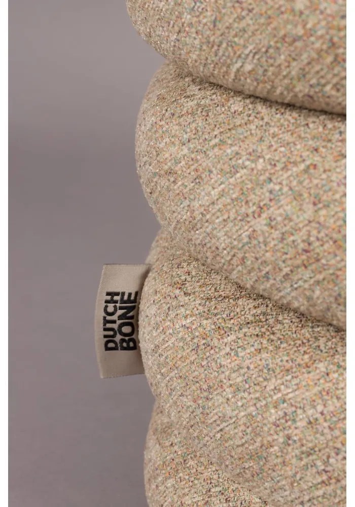 Bézs buklé puff Fern – Dutchbone