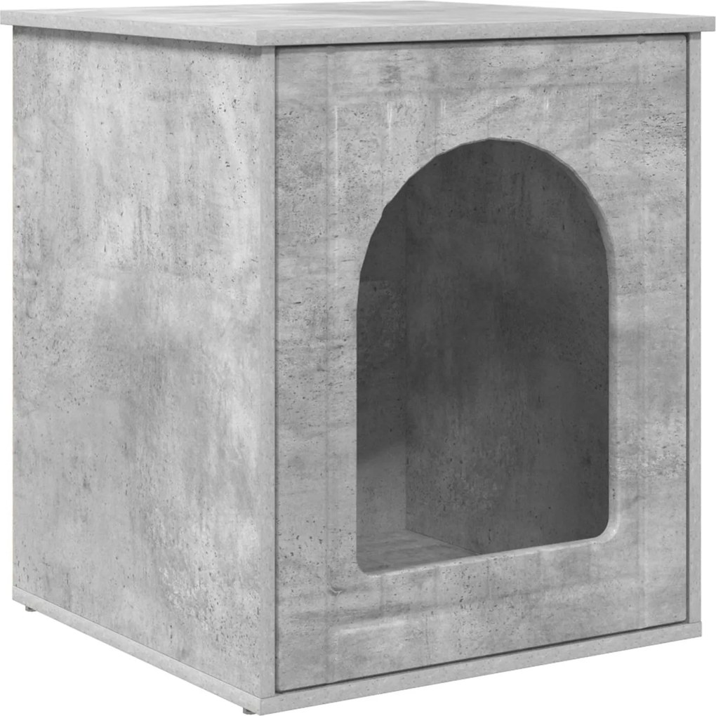 vidaXL Macska Ház Beton 53 x 52 x 62 cm Faanyag