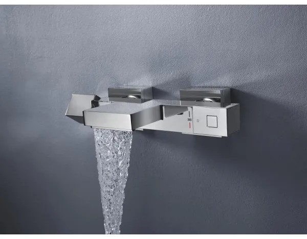 GROHE 34497000 - GROHTHERM CUBE DN 15 termosztátos kádcsaptelep, fényes króm