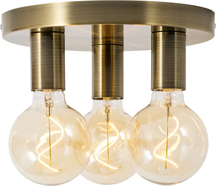 Okos mennyezeti lámpa bronz kerek 3 db Wifi G95-tel - Facil