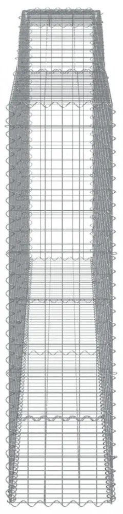 5 db íves horganyzott vas gabion kosár 400x50x180/200 cm