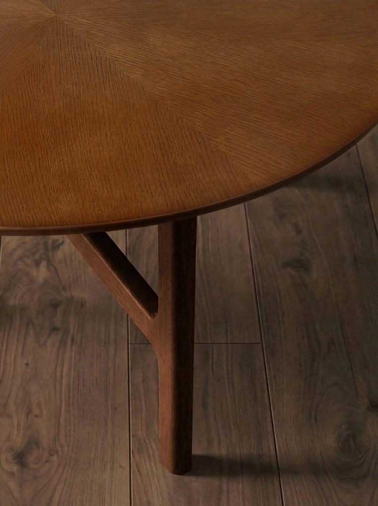MAZZONI EXPORT BELLUNO Natúr Dió (Sötétbarna) - FA DOHÁNYZÓASZTAL Ø65 cm KEREK MODERN CLASSIC