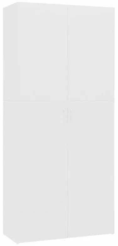 Fehér forgácslap cipősszekrény 80 x 35,5 x 180 cm
