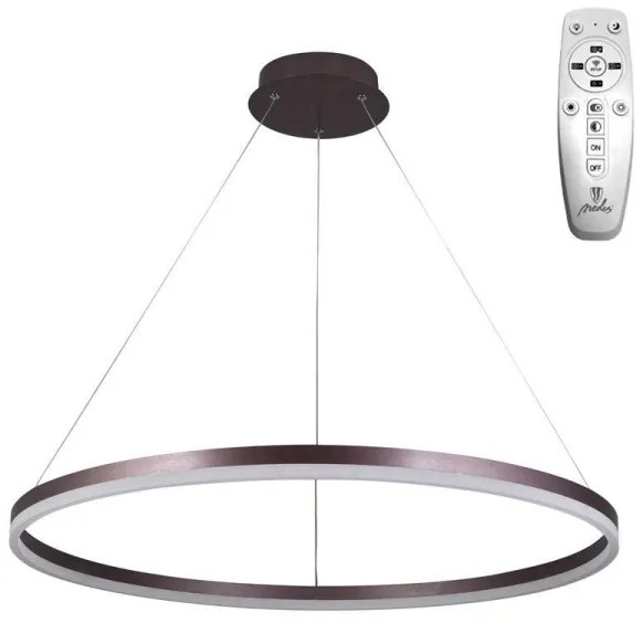 Brilagi - LED dimmelhető kábelre függeszthető csillár CIRCLE LED/55W/230V 3000-6500K barna + távirányító