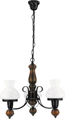 Rabalux csillár e27 3x60w fekete petronel