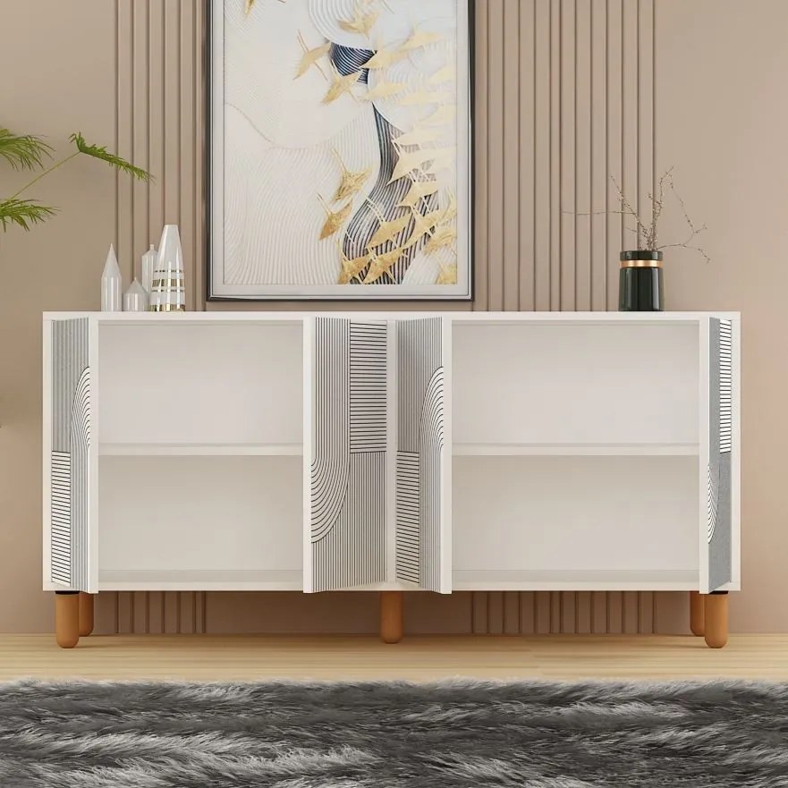 Desso komód, fehér, 150 cm