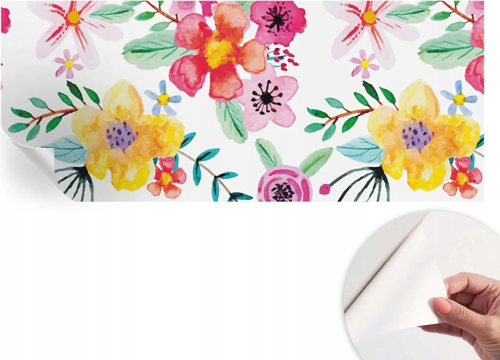 Dekoratív öntapadós fotótapéta irodába Virágos frissesség 250x104 cm