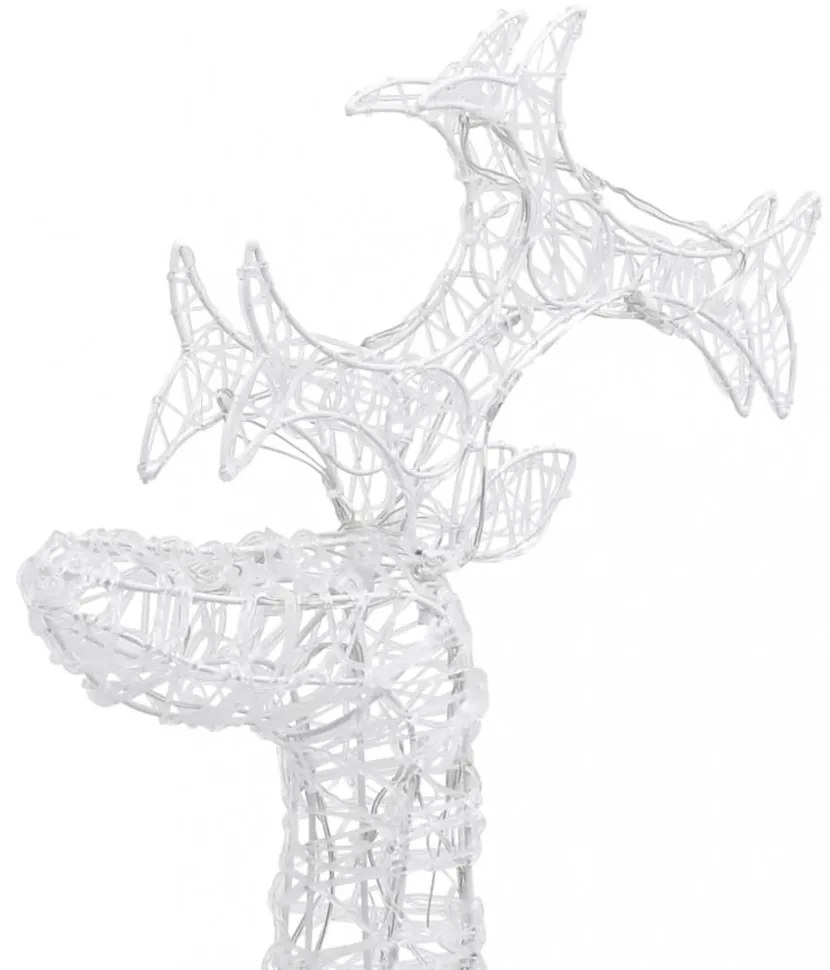 akril karácsonyi rénszarvas dekoráció 90 LED-del 60x16x100 cm