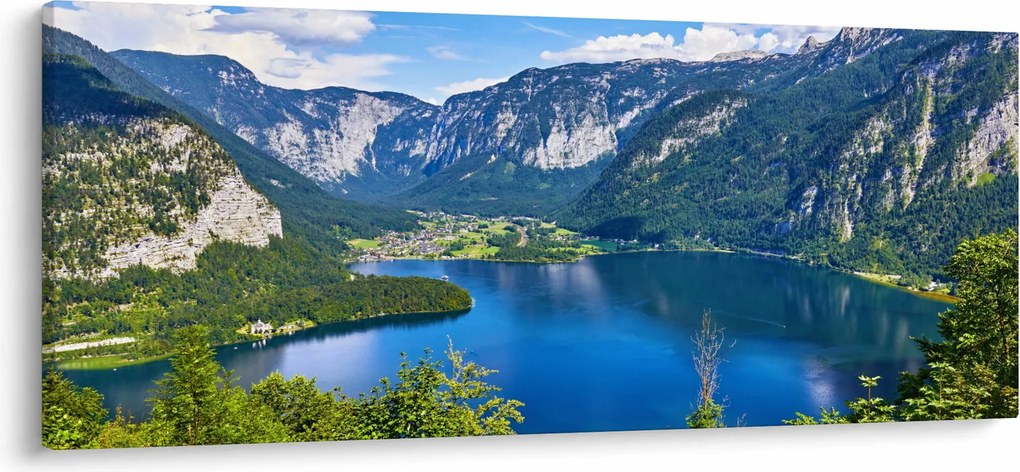 Kép - Hallstatt tó, Hallstatt, Austria (120x50 cm)