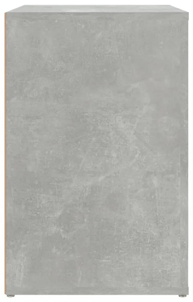 betonszürke szerelt fa cipőszekrény 130x35x54 cm