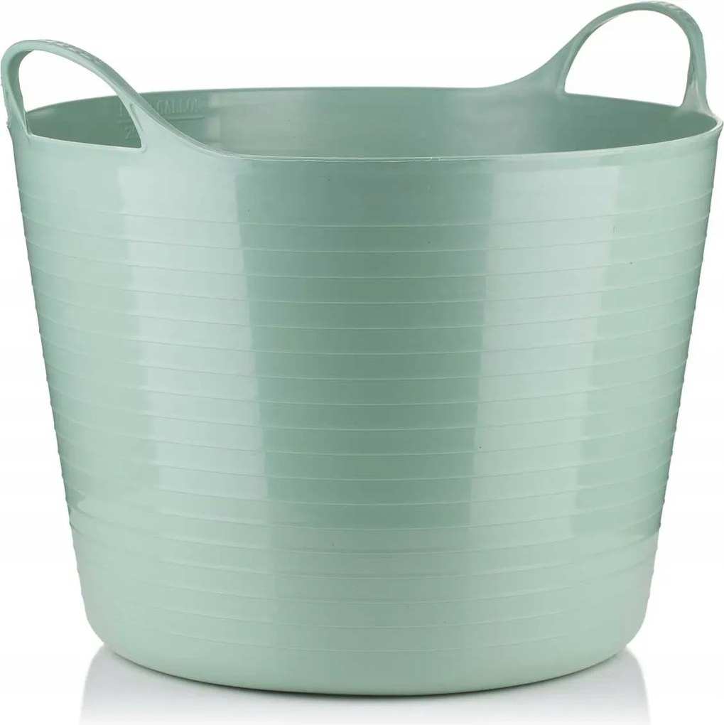 Műanyag kosár 26L zöld Rugalmas szennyestartó fülekkel Mosás