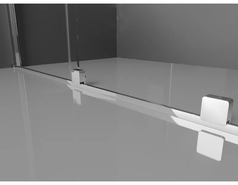 Mexen Velar L, zuhanykabin tolóajtóval 100 x 90 cm, 8mm szürke üveg, króm, 871-100-090-43-01