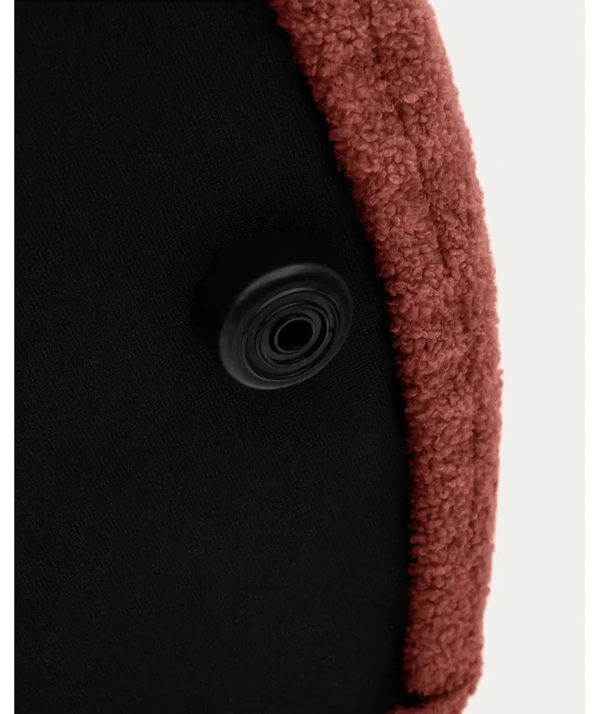 Terrakotta színű buklé puff Kaeli – Kave Home