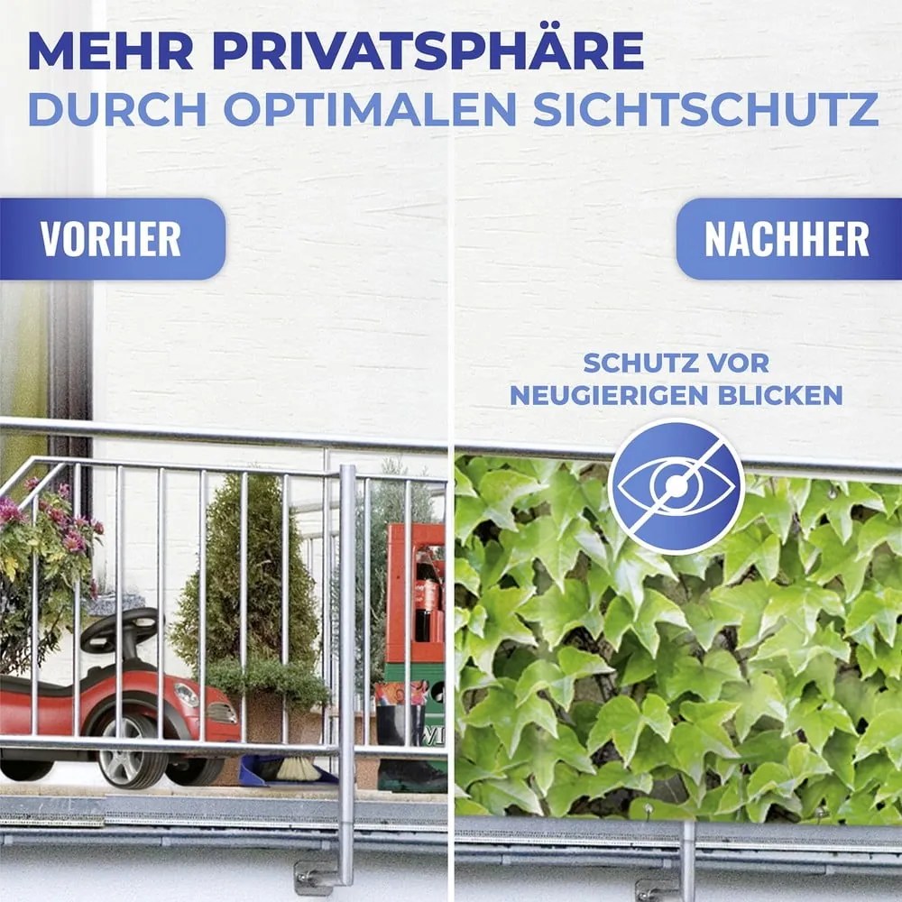 Zöld műanyag belátásgátló erkélyre 500x85 cm Wilder Wein – Maximex