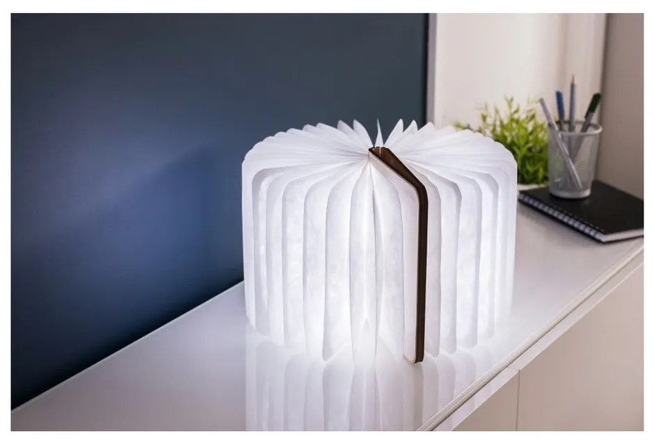 Natúr színű LED asztali lámpa textil búrával (magasság 2,5 cm) Booklight – Gingko