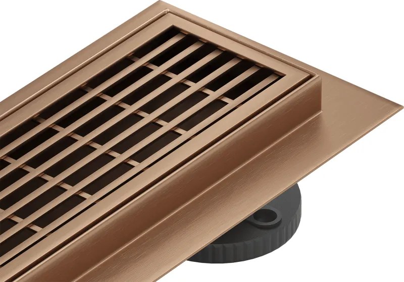 Mexen Flat 360° M33 forgó vonali folyóka 50 cm, kefélt réz - 1C33050-40